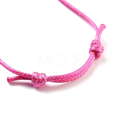 Adjustable Waxed Polyester Cord Bracelet for Women BJEW-TAC0011-1