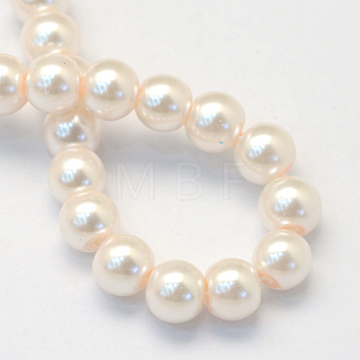 Baking Painted Pearlized Glass Pearl Round Bead Strands X-HY-Q003-6mm-41-1