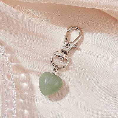 Natural Green Aventurine Pendant Decorations HJEW-JM02908-02-1