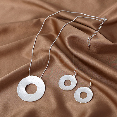 Alloy Dangle Earrings & Pendant Necklaces Sets for Women FS-WG44CF3-02-1
