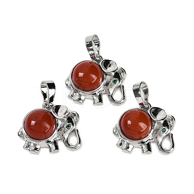 Natural Red Jasper Pendants G-I374-A-P22-1