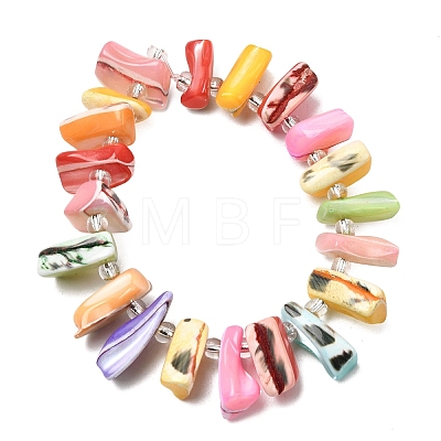Dyed Natural Trochid Shell/Trochus Shell Beads Strands BSHE-A002-03B-1