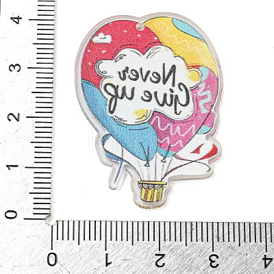 Motivational Quote Never Give Up Printed Acrylic Pendants MACR-K362-01A-1