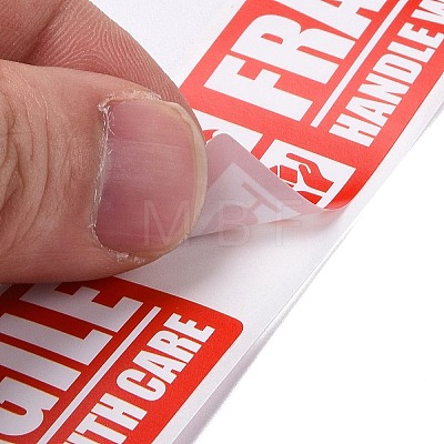 Self-Adhesive Paper Warning Tag Stickers X-DIY-K039-04C-1