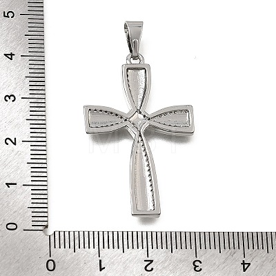 Brass Micro Pave Clear Cubic Zirconia Pendants CU-CBA4BAF-06P-1