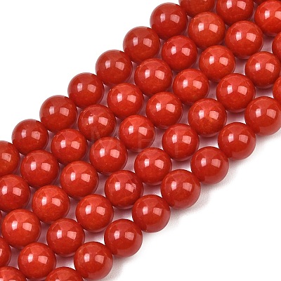 Natural Dyed White Jade Beads Strands GG-CBAEB22-B01-10mm-06-1