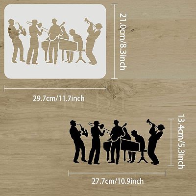 Large Plastic Reusable Drawing Painting Stencils Templates DIY-WH0202-474-1