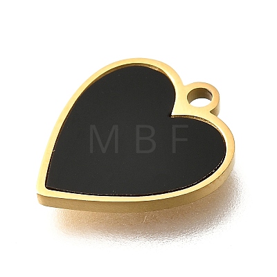 304 Stainless Steel Heart Charms STAS-Q348-07B-G-1