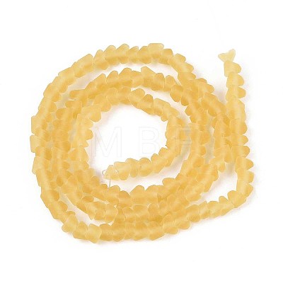 Frosted Transparent Glass Beads Strands GLAA-N016-4mm-23-1