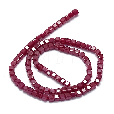 Natural Red Corundum/Ruby Beads Strands G-G106-G05-01-1