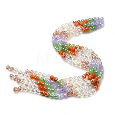 Electroplate Glass Beads Strands EGLA-D300-06-8mm-07-1