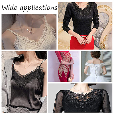 Gorgecraft Lace Embroidery Costume Accessories DIY-GF0004-90-1