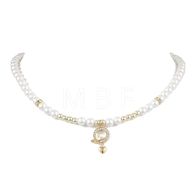 Shell Pearl Necklaces NJEW-JN04862-1