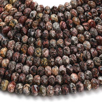 Natural Leopard Skin Jasper Beads Strands G-Z111-A23-1