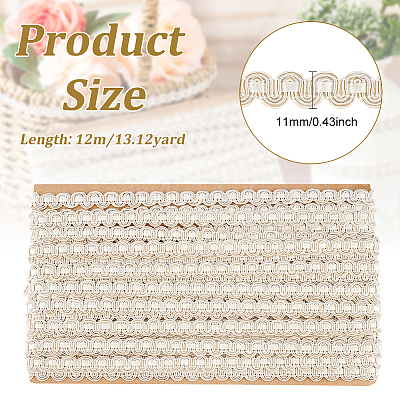 Polyester S-shaped Lace Trim OCOR-WH0068-80C-1