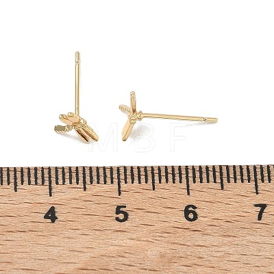Brass Stud Earrings for Women EJEW-F403-06G-1