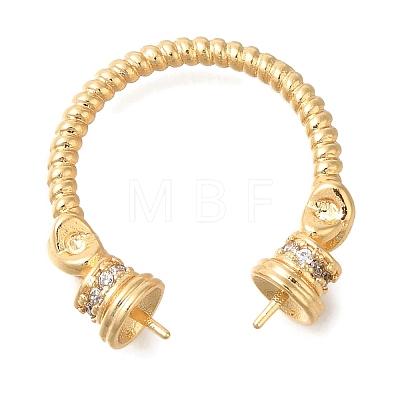 Brass Micro Pave Cubic Zirconia Peg Bails KK-K388-65G-1