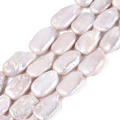 Natural Baroque Pearl Keshi Pearl Beads Strands PEAR-S020-D16-1