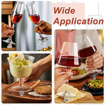 34Pcs 17 Styles Wine Glass Charms AJEW-CJ00016-1