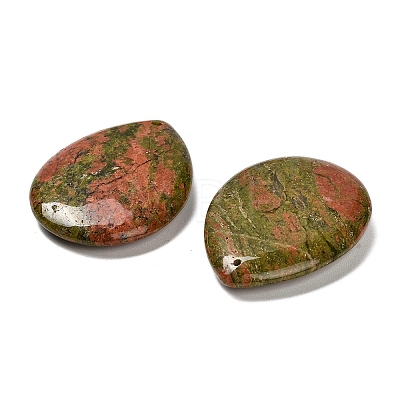 Natural Unakite Pendants G-Z088-02E-1