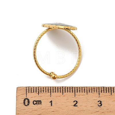 304 Stainless Steel Adjustable Open Cuff Rings for Women RJEW-A080-01G-1