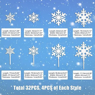 8 Sets 2 Style Acrylic Cake Toppers DIY-FH0004-90A-1