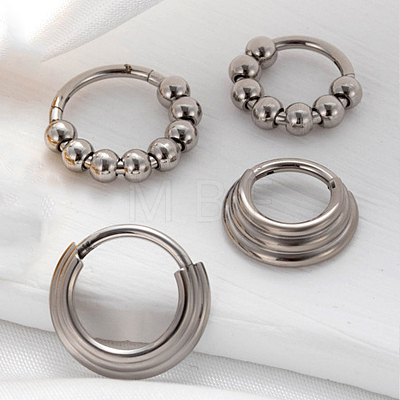 316L Surgical Stainless Steel 3-Loop Hoop Nose Rings WG01142-04-1