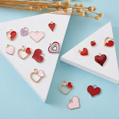 Kissitty Alloy Enamel Pendants PALLOY-KS0002-04-1