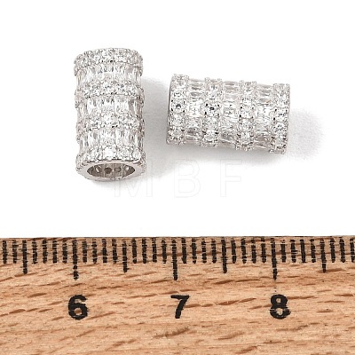 925 Sterling Silver Micro Pave Clear Cubic Zirconia Beads SE-CBAF1B2-16B-P-1