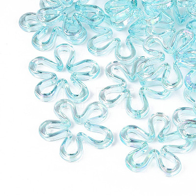 Plated UV Acrylic Beads TACR-S161-04C-1