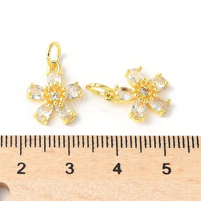 Brass Micro Pave Cubic Zirconia Pendants KK-U067-03G-04-1
