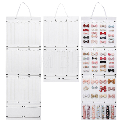 2Pcs 2 Styles Felt Large Capacity Hair Clips Storage Hangers AJEW-ME0003-34B-1