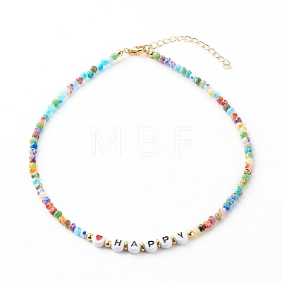 Beaded Necklaces NJEW-JN03536-1