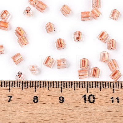 6/0 Transparent Inside Colours Glass Seed Beads SEED-N006-003G-1