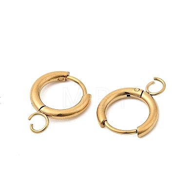 Stainless Steel Huggie Hoop Earring Findings STAS-J400-36A-G-1