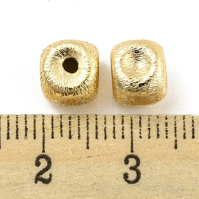 Brass Textured Beads KK-P258-04A-G-1