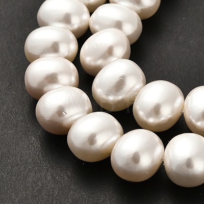 Electroplated Shell Pearl Beads Strands BSHE-C009-03B-1