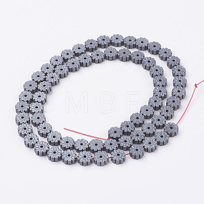 Non-magnetic Synthetic Hematite Beads Strands G-P341-20F-6x2mm-1