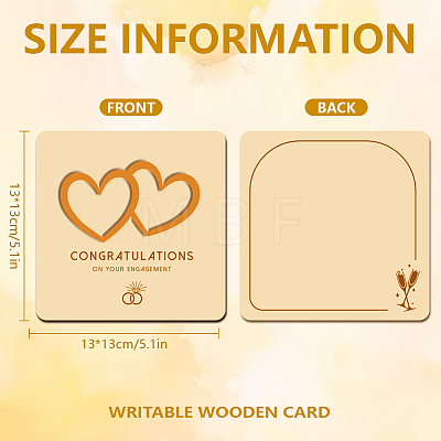 Wooden Commemorative Cards WOOD-WH0040-005-1