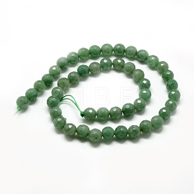 Natural Green Aventurine Beads Strands G-Q462-80-8mm-1