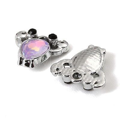 UV Plating Alloy Glass Pendants FIND-K032-13P-1