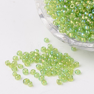 Round Trans. Colors Rainbow Glass Seed Beads X-SEED-A007-3mm-164-1