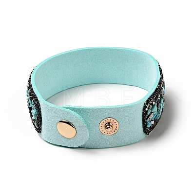 Flannelette Snap Bracelets BJEW-N0011-003G-1