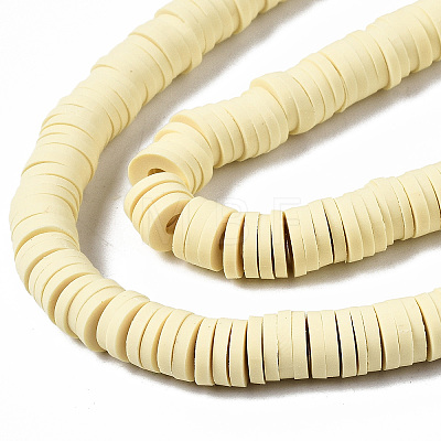 Handmade Polymer Clay Beads Strands CLAY-R089-6mm-132-1