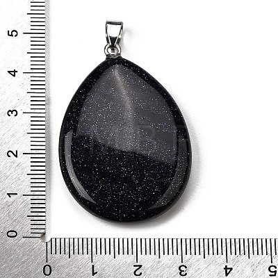 Synthetic Blue Goldstone Pendants G-F820-14P-04-1