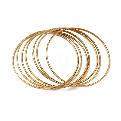 7Pcs 304 Stainless Steel Bangles for Women BJEW-C132-05G-1