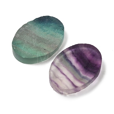 Natural Fluorite Cabochons G-K338-38C-04-1