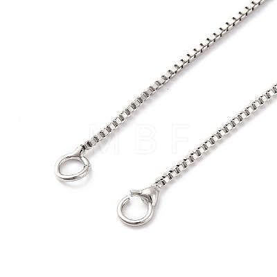 0.9MM Brass Box Chain Necklace Making NJEW-D302-77P-1