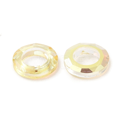 Electroplate Transparent Glass Linking Rings GLAA-F126-01A-1