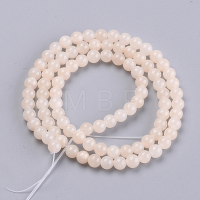 Natural Dyed Yellow Jade Gemstone Bead Strands X-G-R271-8mm-Y03-1